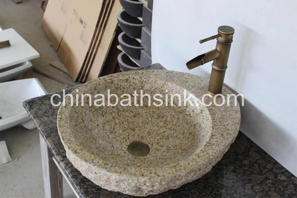 G682 yellow granite bathroom sinks