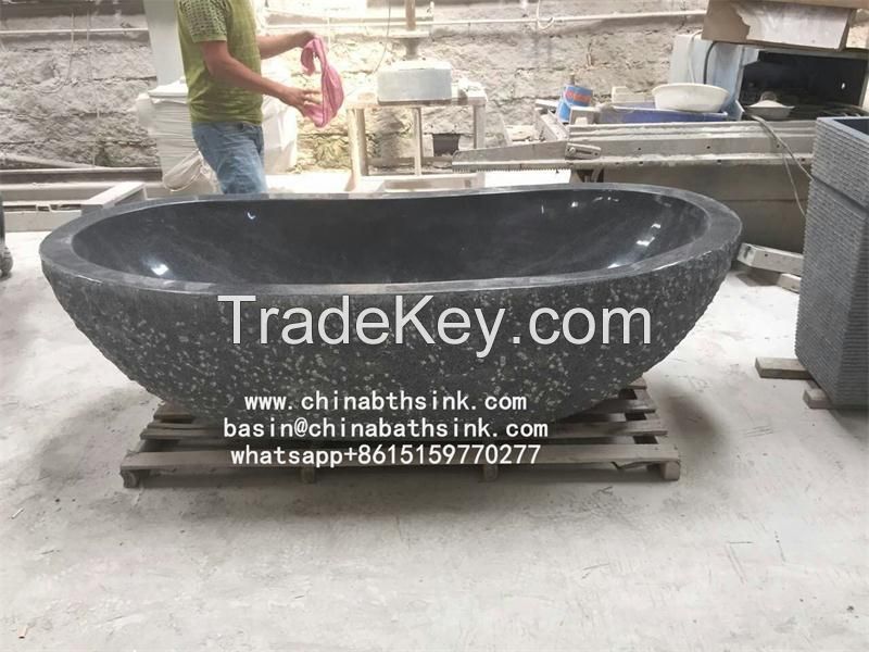 G6654 dark grey granite bathroom tubs