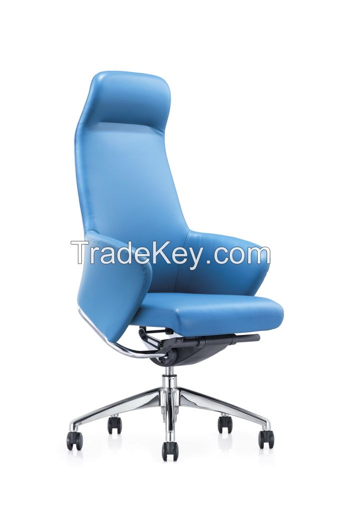 High back genuine leather chairs, office chairs, executive chairs