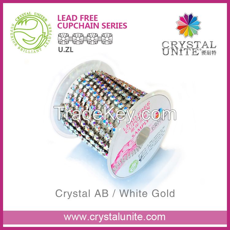 Crystal Unite rhinestone cup chain