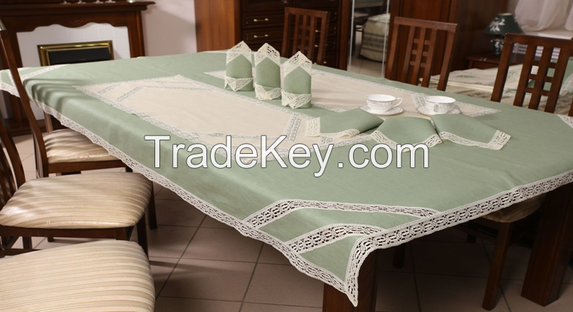 Natural linen tablecloth