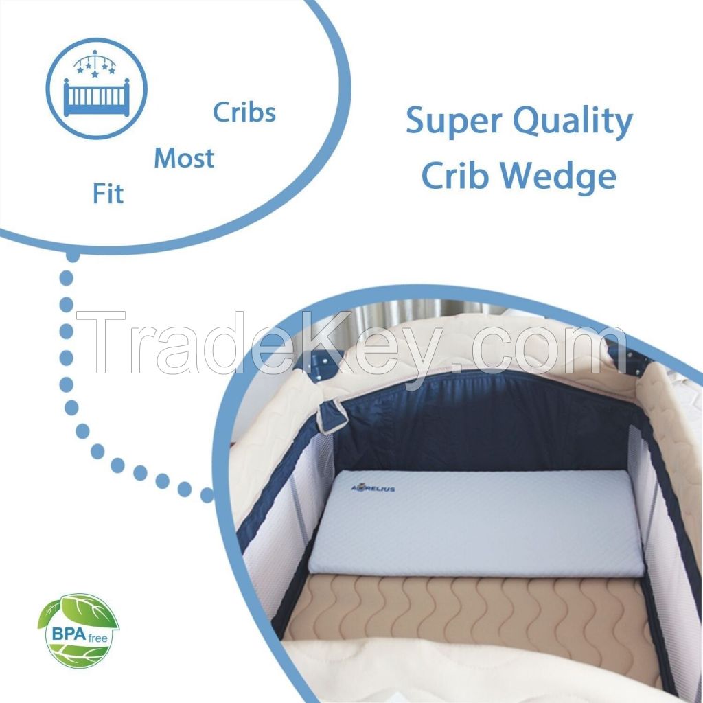 Sleep Pillow for Baby Mattress Universal Crib Wedge Memory Foam Top Quality 