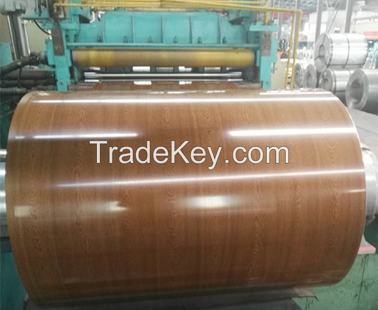 color coated steel coil ,color coated steel roll,precoated metal,embossed door skin,PVC film coated steel coil