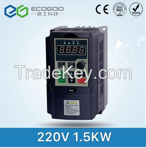 220V 1.5KW Single Phase input and 220V 3 Phase Output Frequency Converter / Adjustable Speed Drive / Frequency Inverter / VFD