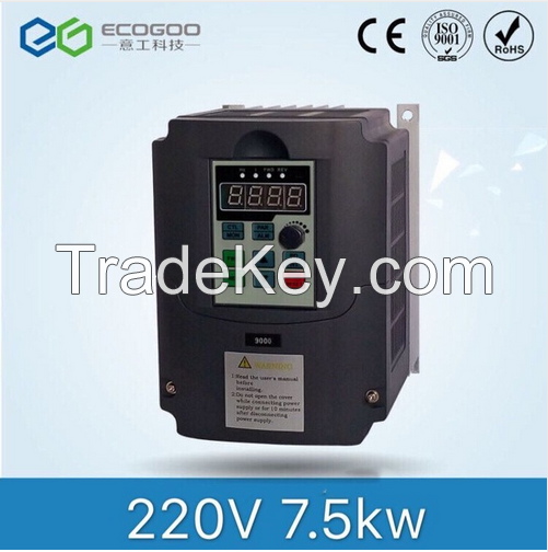 7.5KW 10HP 400HZ VFD Inverter Frequency converter single phase 220v input 3phase 380v output 18A for 7.5HP motor