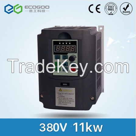 11KW 15HP 400HZ VFD Inverter Frequency converter single phase 220v input 3phase 380v output 24A for 10HP motor