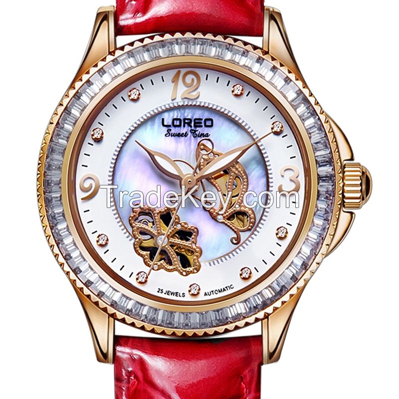 Automatic Mechanical Watch For Women With 5ATM Water Resistance And Luminous Function ,Loreo Brand