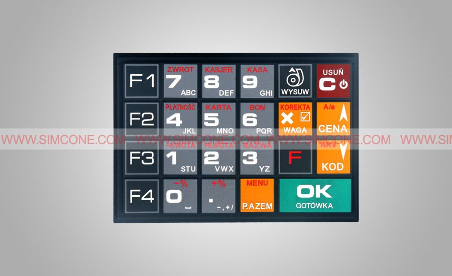 Silicone rubber keypads of pos terminal