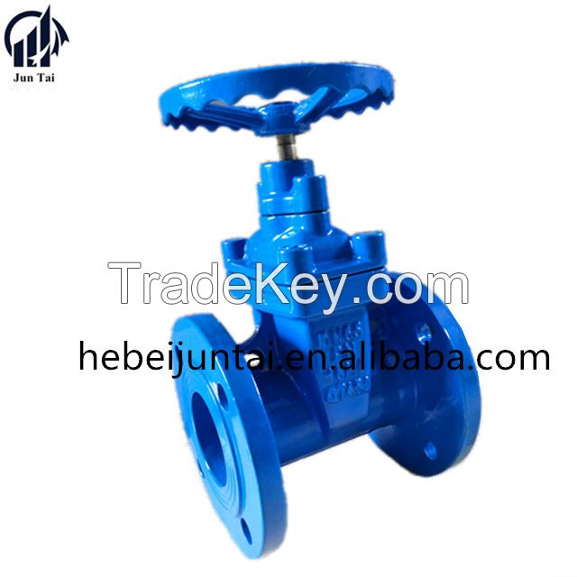 BS DIN standard Grey Cast Iron Non Rising Stem DN100 QT450 PN16 PN10 brass nut Gate Valve