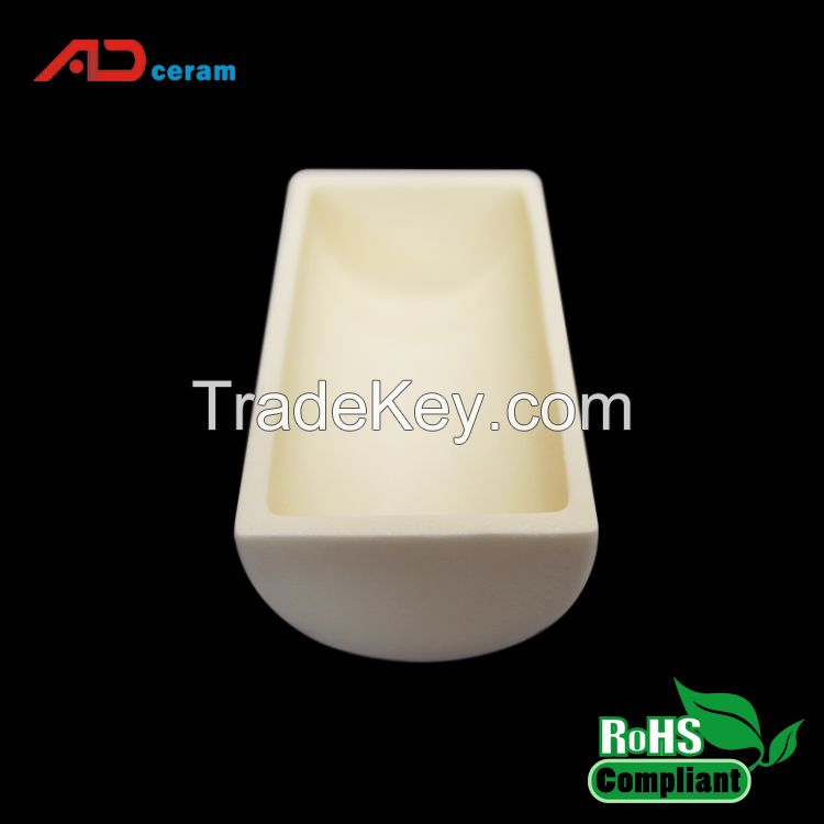 High Temperature Resistant Alumina Ceramic Insulation Crucible For Chemical Analysis