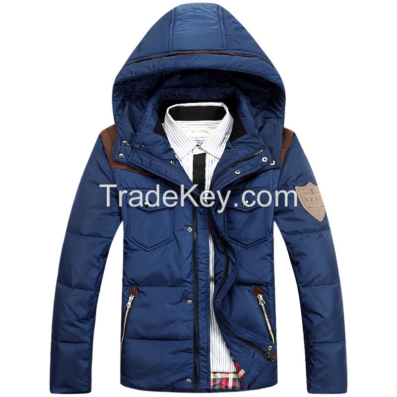 Men's Down Jackets Winter Warm Outerwear M-3XL Size Brand Clothing Cheap Wholesale