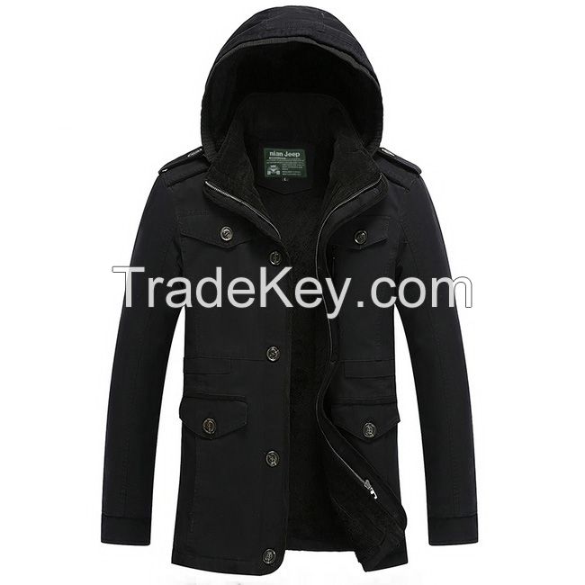 Brand Clothing Men's Coat Warm Cotton Jackets M-6XL Size Outerwear Cheap Wholesale