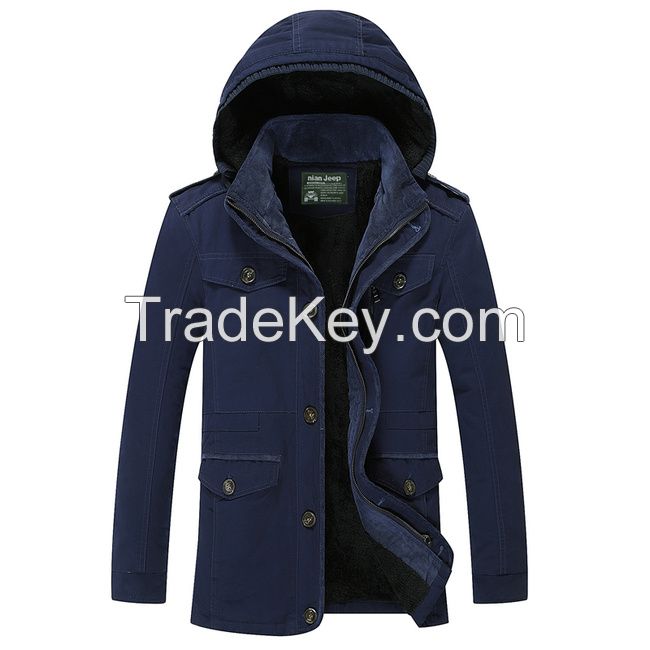 Brand Clothing Men's Coat Warm Cotton Jackets M-6XL Size Outerwear Cheap Wholesale