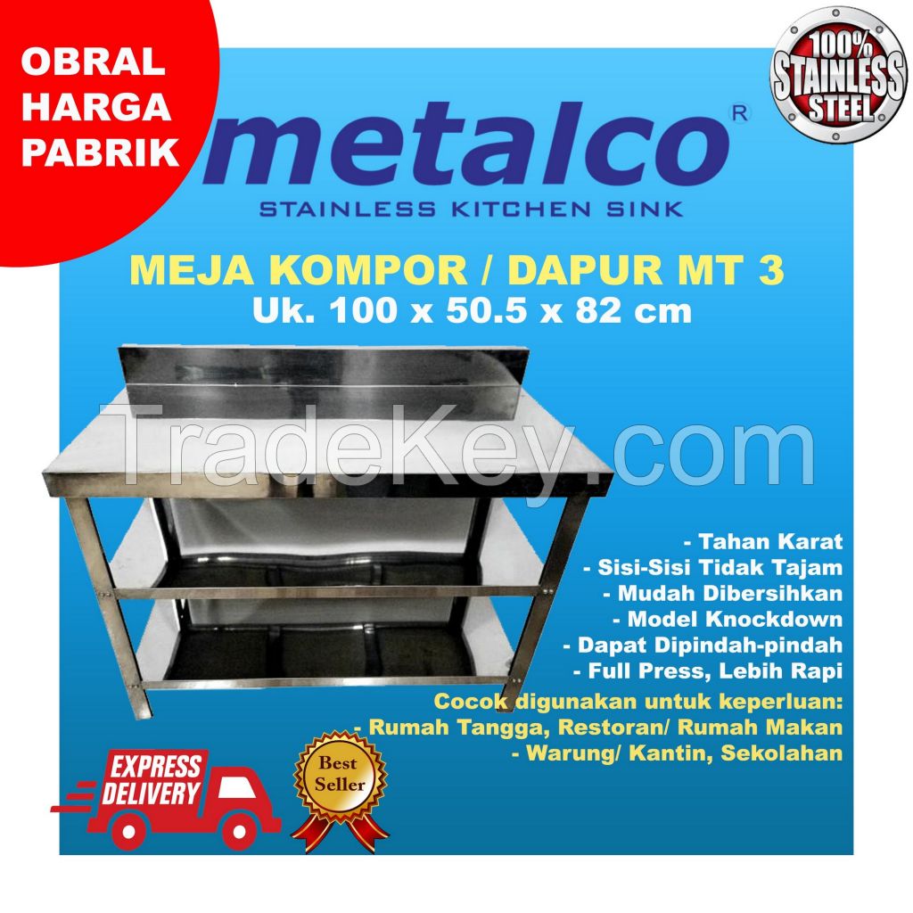 MT3 Table Stainless kitchen sink / for tv / cooking best quality trevizo