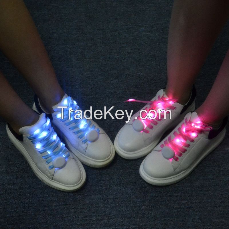 Christmas Gift LED Flashing Shoelaces Glow Shoe Laces for Running/Jogging/Walking/Danceing