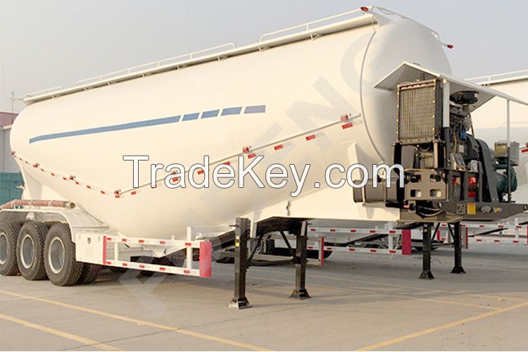 3 axle 45cbm bulk cement tanker semi trailer dry powder tank truck trailer