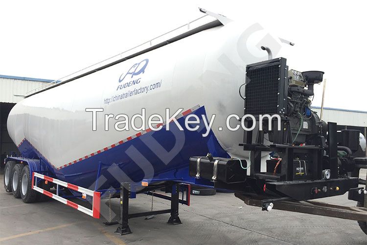 3 axle 45cbm bulk cement tanker semi trailer dry powder tank truck trailer