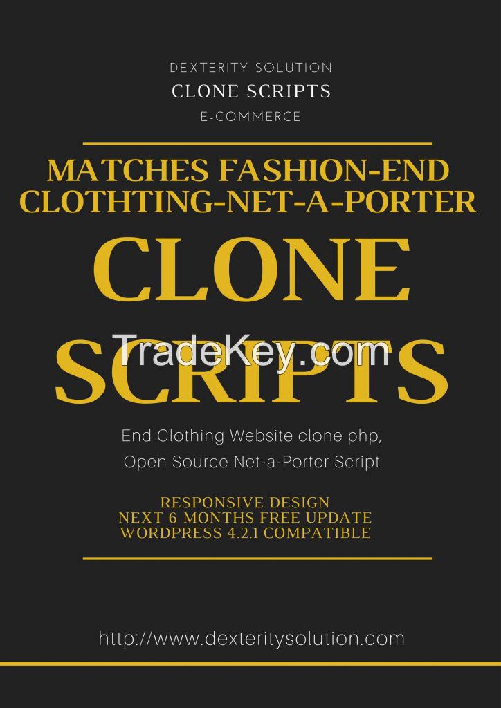 Open Source Net-a-Porter Script, End Clothing Website clone php