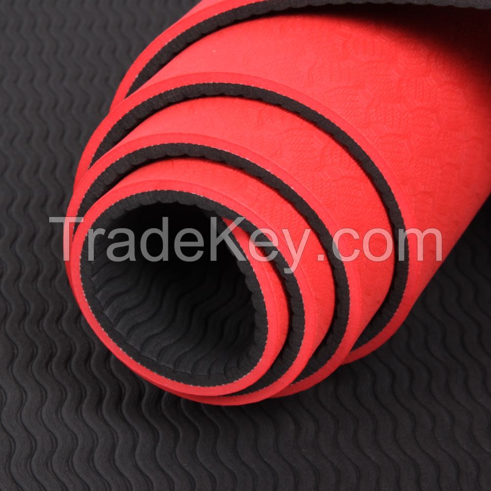 China factory eco friendly non-slip TPE/NBR yoga mat