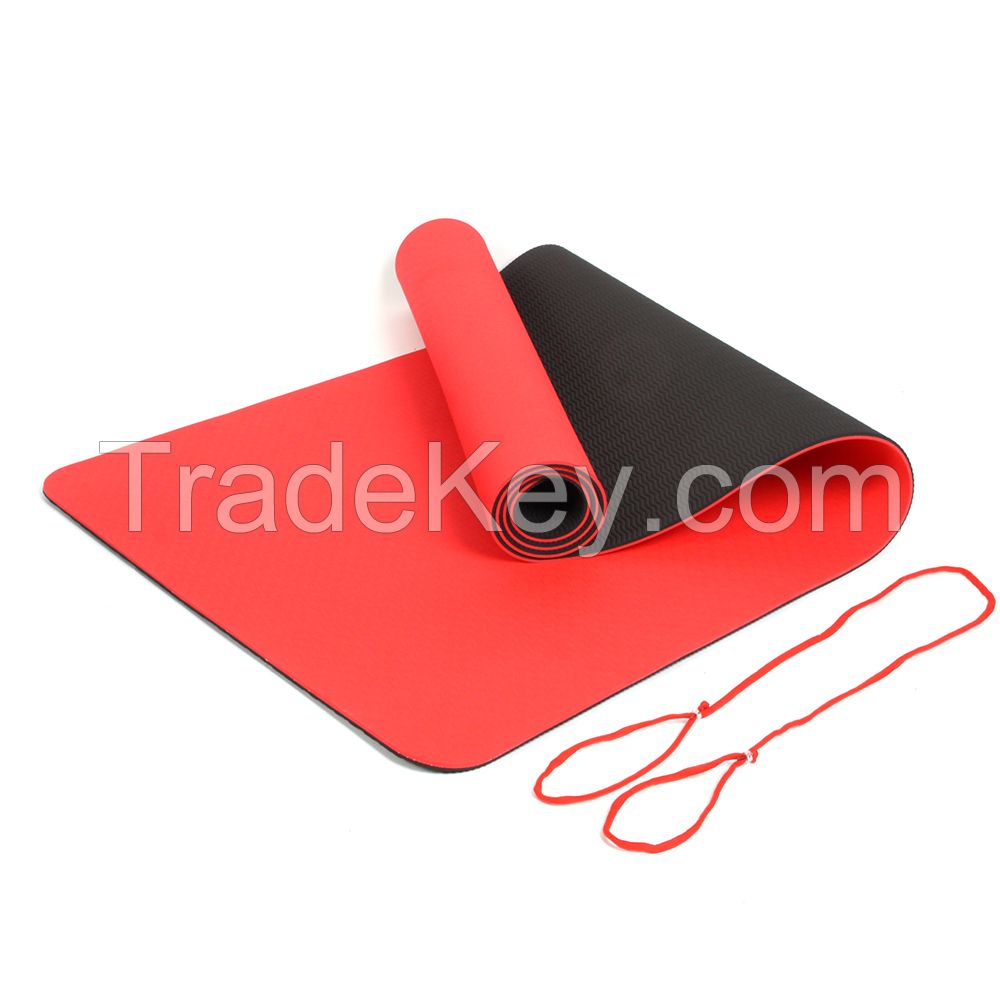 China factory eco friendly non-slip TPE/NBR yoga mat