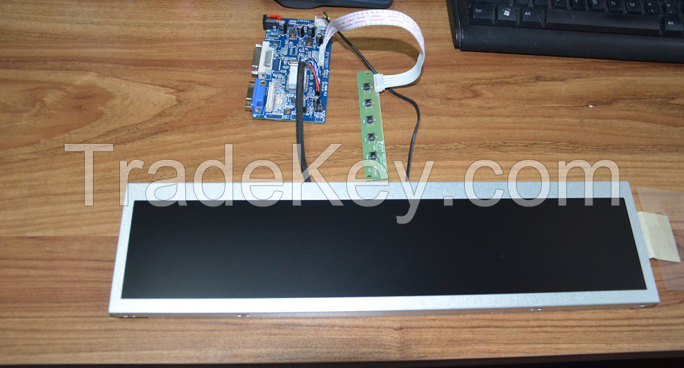 Auo 15.1 inch stretched bar lcd display 1280*248 IPS with AD board for dashboard G151EVN01.0
