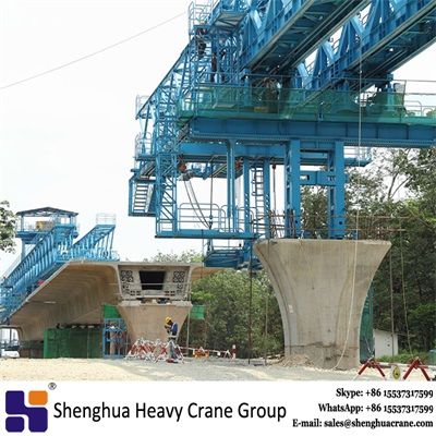 China HSHCL Segmental assembly concrete 1500T launching gantry machine for highway project