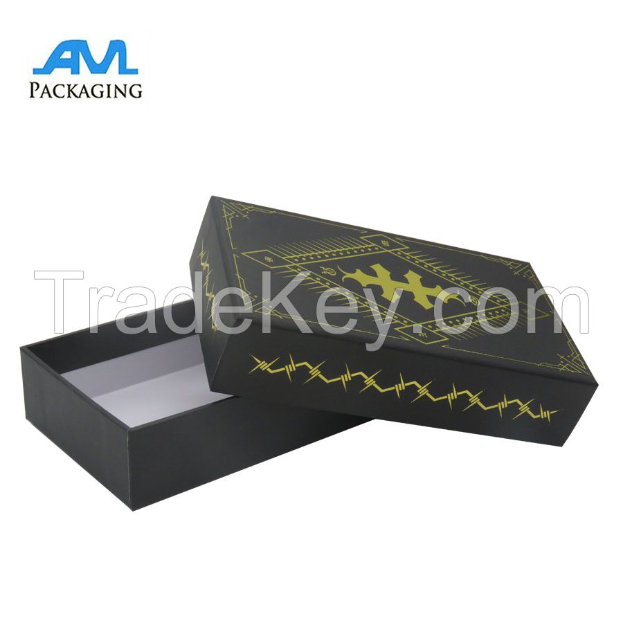 Rigid cardboard box in 2 pcs lidded paper box for gift cards packing