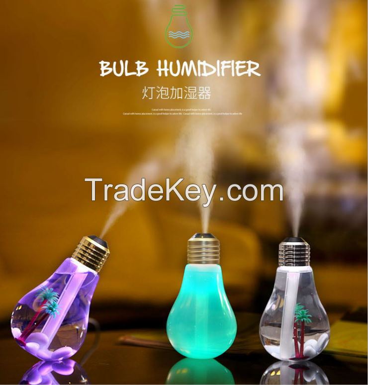 7 Color Mini Bulb Humidifier USB LED Air Humidifier