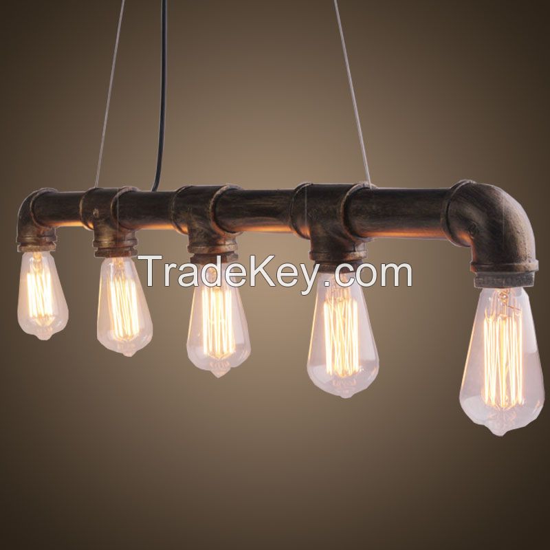 vintage industry antique water pipe hanging light 
