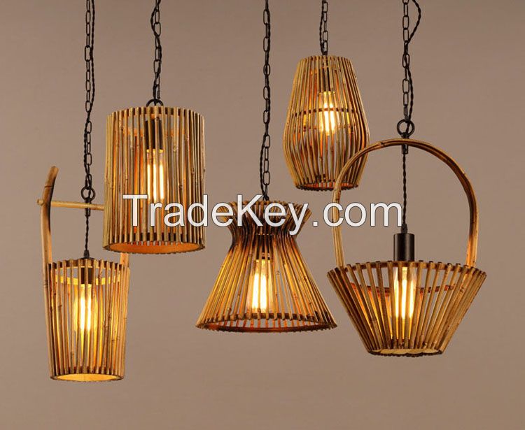 new design modern bamboo lighting suspension chandelier pendant lamp