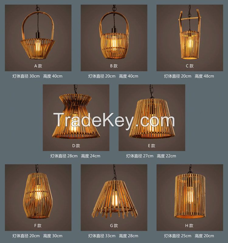 new design modern bamboo lighting suspension chandelier pendant lamp