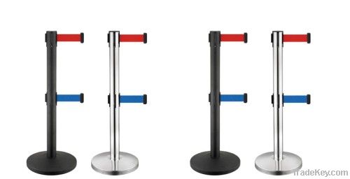 Double belt stanchion