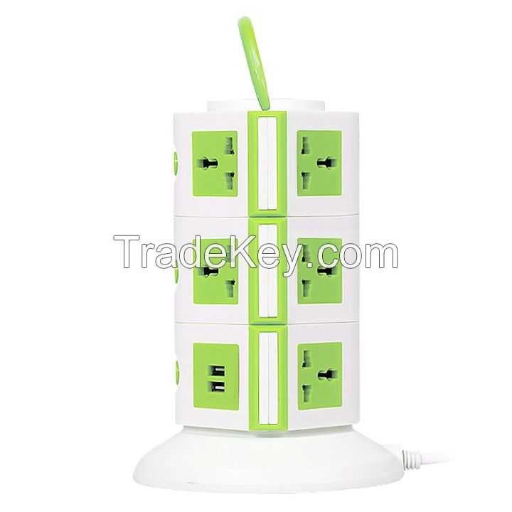 Universal Power Tower Conference Table Extension Socket Surge Protection with USB and Power Socket