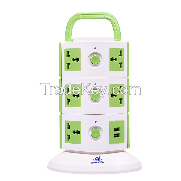 Universal Power Tower Conference Table Extension Socket Surge Protection with USB and Power Socket