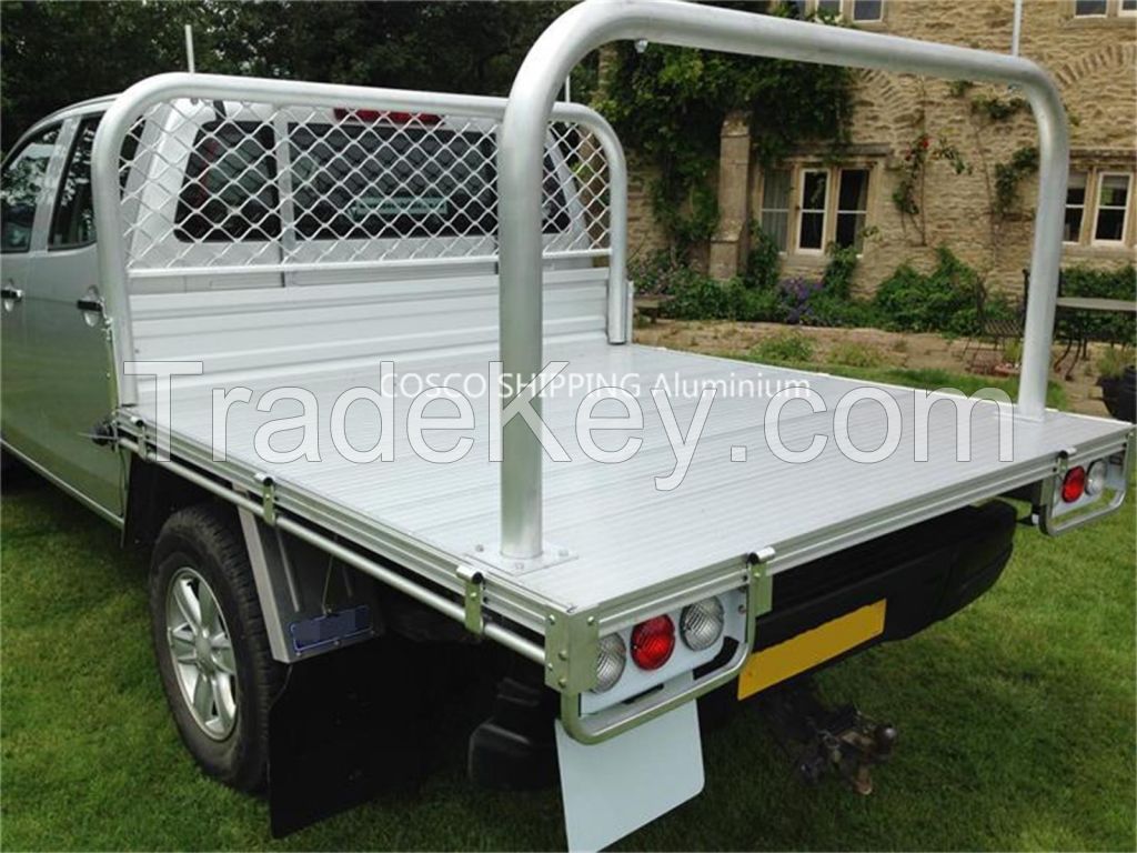 Aircraft grade 6N01-T5 aluminum pick up truck bed tray back flat deck