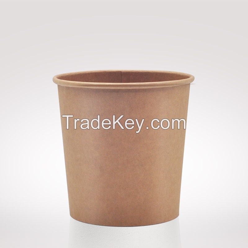 16 OZ Kraft Paper Soup Cup, Disposable Soup Container With Lids