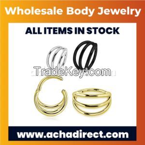 Wholesale Titanium G23 Hinged Segment Ring