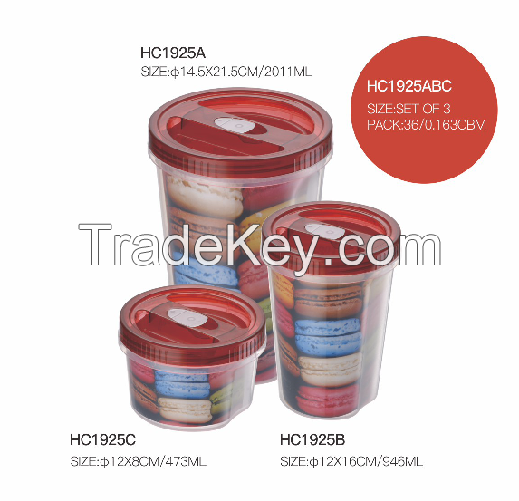 plastic food storage container set