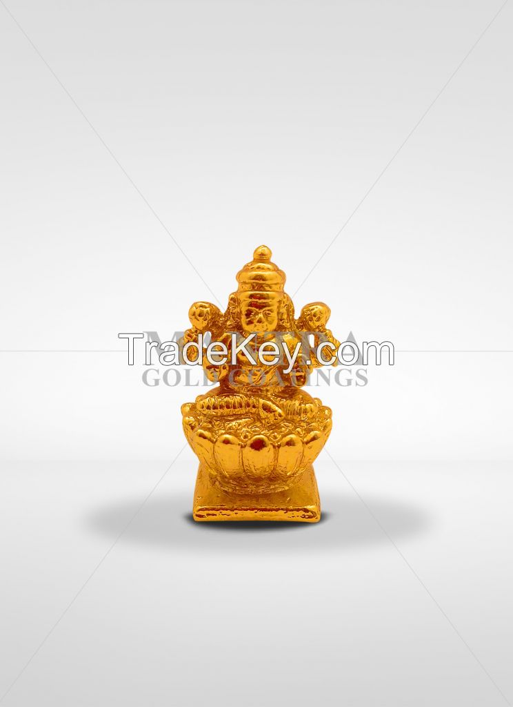 Gold plated Ganesh Idol