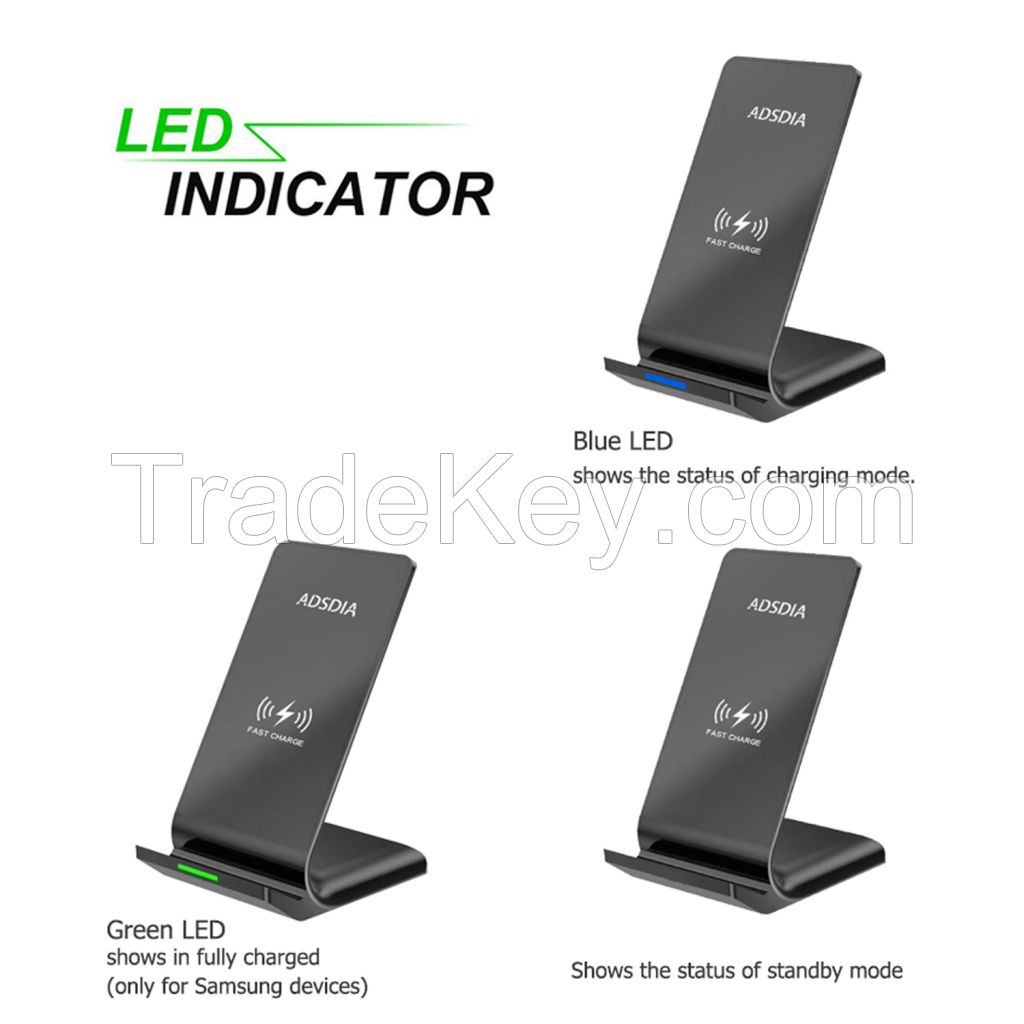 Qi standard fast Charging wireless charger stand for Samsung Galaxy/ iPhone