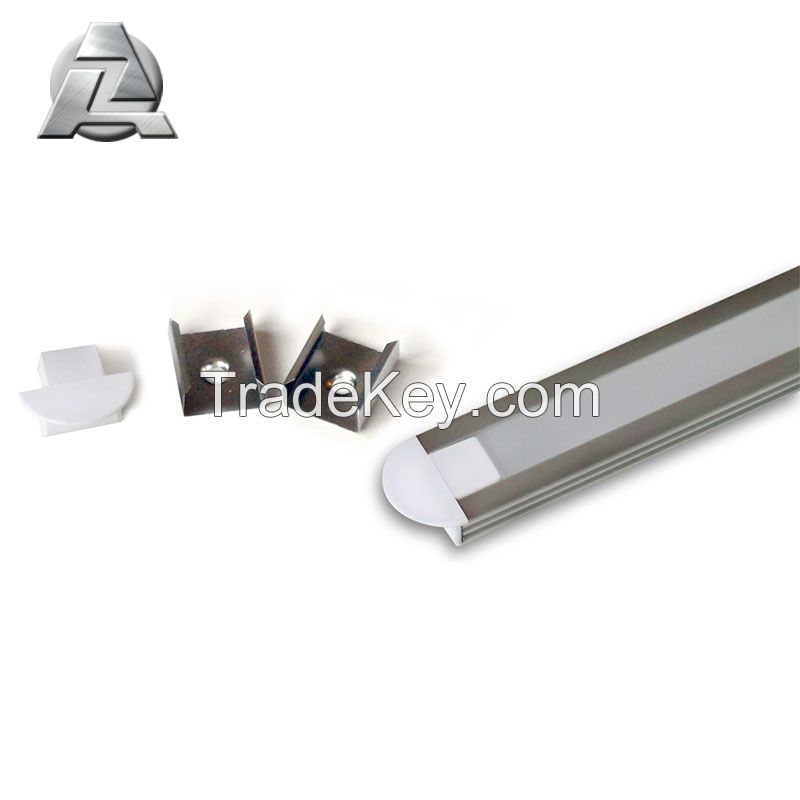 silver aluminum extrusion led profile with cover