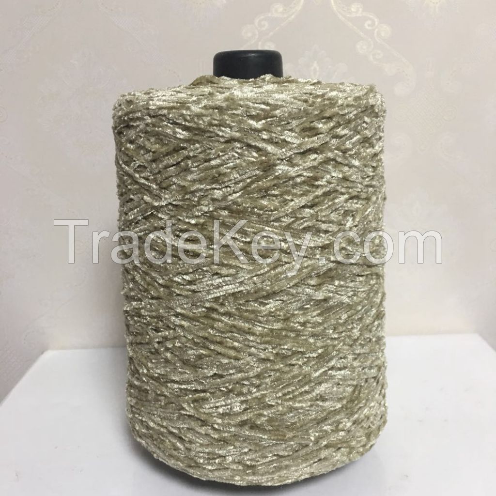 Factory High Quality Chenille Yarn Raw White And Dyed