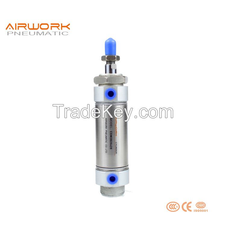 CM2 Pneumaric Stainless Steel Small Mini Air Cylinder Adjustable Stroke Round type