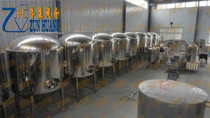 Micro brewery plant for factory production of beer