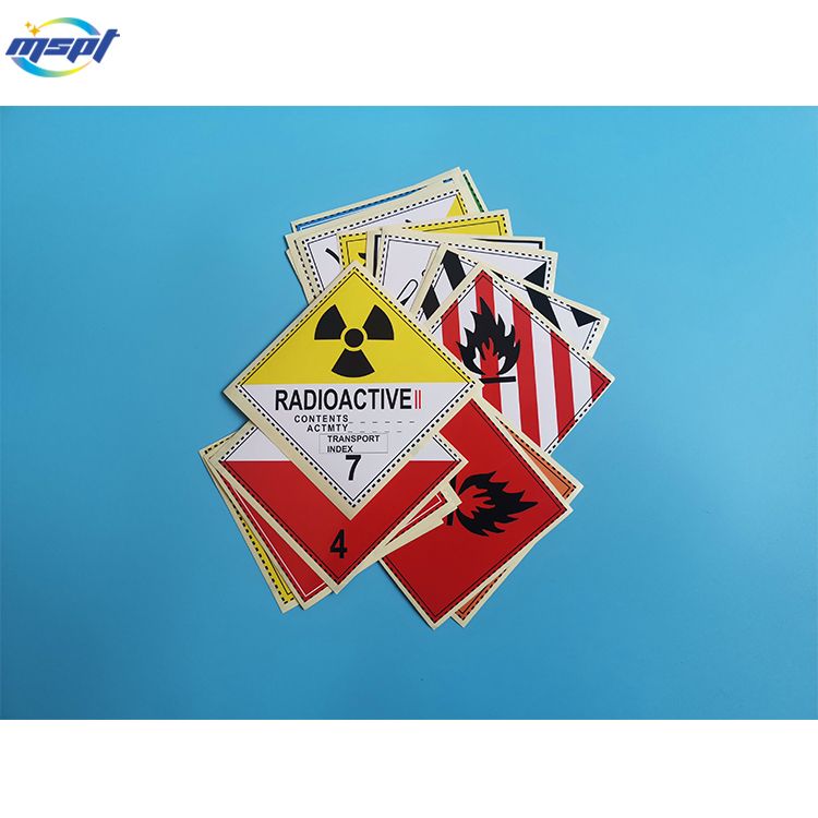 Marine labels adhesive chemical labels