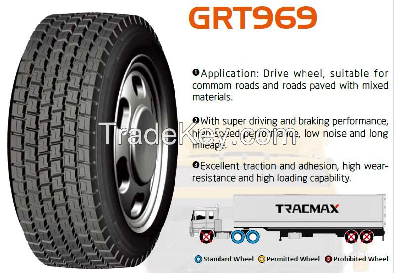 TRACMAX tyres,TBR, truck and bus tyres tires, drive tyres, steer tyres, tail tyres