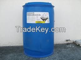 Hydrochloric acid, (HCl)