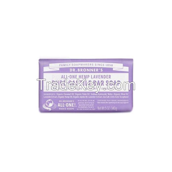 Dr Bronner Pure Castile Soap Bar Lavender 140g