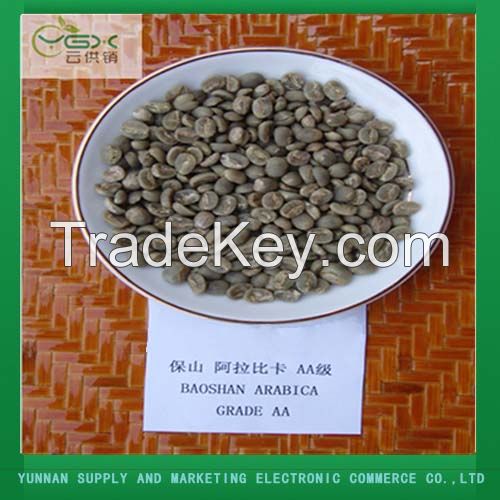 Yunnan Arabic Green Coffee Bean Grade AA