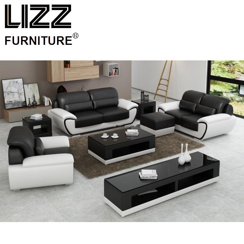 Contemporary Simple Design Modern Miami Leather Sofa Set